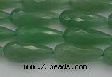 CAJ706 15.5 inches 8*20mm faceted teardrop green aventurine beads