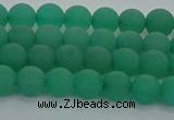 CAJ711 15.5 inches 6mm round matte green aventurine beads