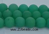 CAJ712 15.5 inches 8mm round matte green aventurine beads