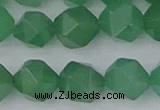 CAJ734 15.5 inches 12mm faceted nuggets green aventurine beads