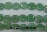 CAJ80 15.5 inches 10mm flat round green aventurine beads wholesale