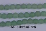 CAJ800 15.5 inches 4mm round matte green aventurine beads wholesale