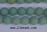 CAJ802 15.5 inches 8mm round matte green aventurine beads wholesale