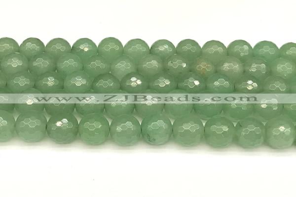 CAJ833 15 inches 12mm faceted round green aventurine beads