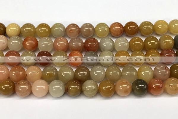 CAJ848 15 inches 10mm round jade gemstone beads