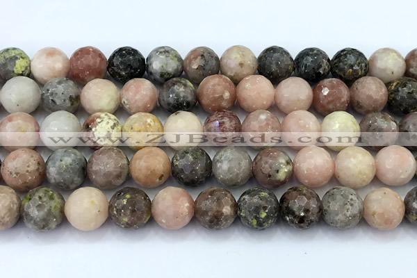 CAJ862 15 inches 10mm faceted round jade gemstone beads