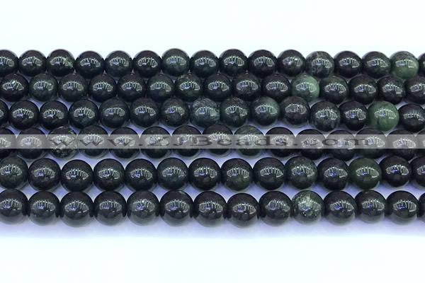 CAJ868 15 inches 8mm round black jade gemstone beads