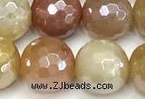 CAJ872 15 inches 10mm faceted round AB-color jade beads