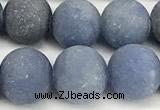 CAJ877 15 inches 8mm round matte blue aventurine beads