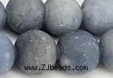 CAJ878 15 inches 10mm round matte blue aventurine beads