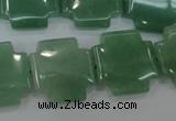 CAJ88 15.5 inches 20*20mm cross green aventurine beads wholesale