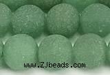 CAJ884 15 inches 12mm round matte green aventurine beads