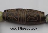CAL05 14.5 inches 25*60mm carved drum agalmatolite beads
