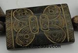 CAL18 14.5 inches 40*60mm carved rectangle agalmatolite beads