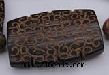 CAL20 14.5 inches 42*59mm carved flat drum agalmatolite beads