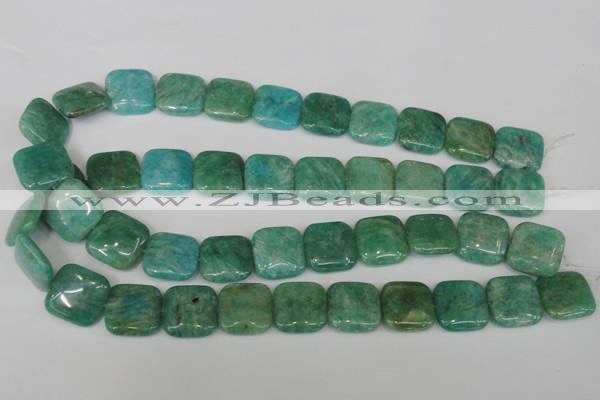 CAM1029 15.5 inches 18*18mm square natural Russian amazonite beads
