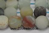 CAM1102 15.5 inches 8mm round matte amazonite beads wholesale