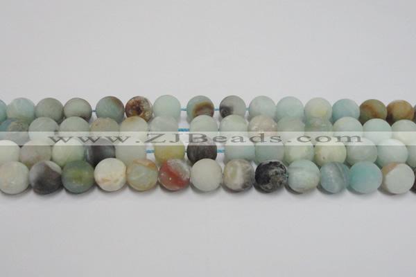 CAM1103 15.5 inches 10mm round matte amazonite beads wholesale