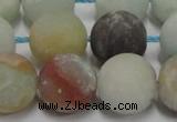 CAM1106 15.5 inches 16mm round matte amazonite beads wholesale