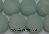 CAM1116 15.5 inches 16mm round matte amazonite beads wholesale