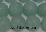 CAM1126 15.5 inches 16mm carved round amazonite beads wholesale