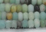 CAM1132 15.5 inches 6*10mm rondelle matte amazonite beads wholesale