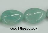 CAM117 15.5 inches 18*25mm flat teardrop amazonite gemstone beads