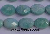 CAM1203 15.5 inches 10*14mm faceted oval Russian amazonite beads