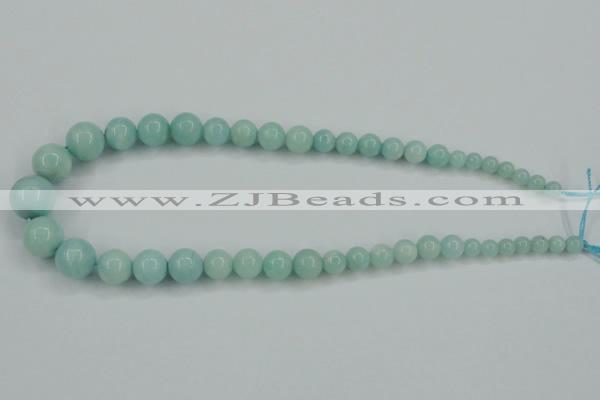 CAM125 15.5 inches multi-size round amazonite gemstone beads