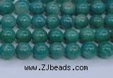 CAM1300 15.5 inches 4mm round natural Russian amazonite beads