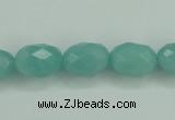 CAM140 15.5 inches 10*14mm faceted drum amazonite gemstone beads
