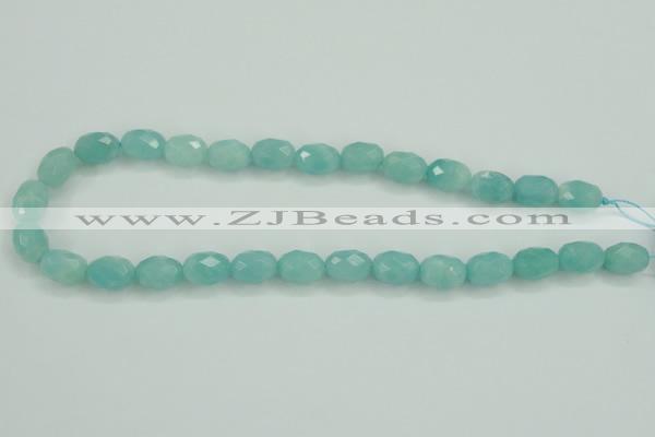 CAM140 15.5 inches 10*14mm faceted drum amazonite gemstone beads