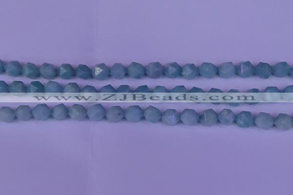 CAM1418 15.5 inches 10mm faceted nuggets Chinese amazonite beads