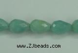 CAM142 15.5 inches 10*14mm faceted teardrop amazonite gemstone beads