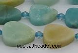 CAM1421 15.5 inches 11*16mm flat teardrop Chinese amazonite beads