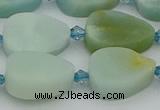 CAM1422 15.5 inches 13*18mm flat teardrop Chinese amazonite beads