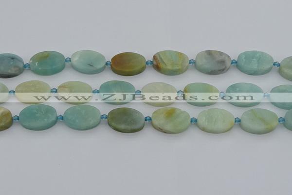 CAM1428 15.5 inches 15*22mm oval Chinese amazonite beads