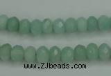 CAM144 15.5 inches 5*8mm faceted rondelle amazonite gemstone beads