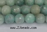 CAM1452 15.5 inches 8mm faceted round amazonite gemstone beads