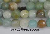 CAM1459 15.5 inches 6mm faceted round amazonite beads wholesale