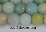 CAM1462 15.5 inches 12mm faceted round amazonite beads wholesale