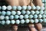 CAM1495 15.5 inches 10mm faceted nuggets amazonite beads wholesale