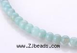 CAM15 16 inches 4mm round natural amazonite beads Wholesale