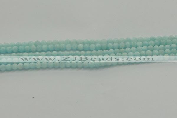 CAM1500 15.5 inches 4mm round natural peru amazonite beads