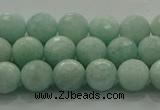 CAM1512 15.5 inches 8mm faceted round natural peru amazonite beads