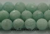 CAM1513 15.5 inches 10mm faceted round natural peru amazonite beads