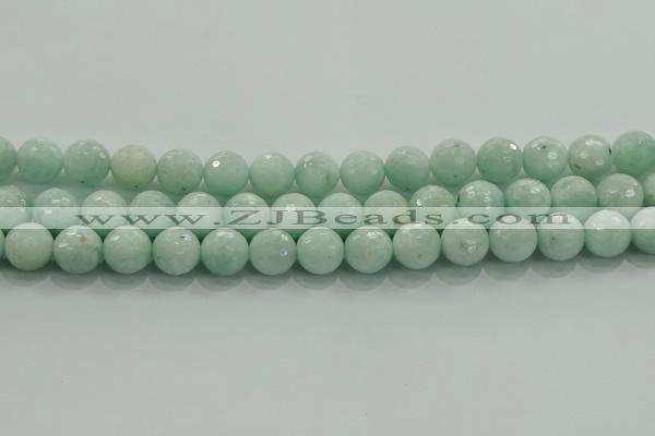 CAM1514 15.5 inches 12mm faceted round natural peru amazonite beads