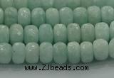 CAM1542 15.5 inches 5*8mm faceted rondelle peru amazonite beads