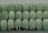 CAM1543 15.5 inches 6*10mm faceted rondelle peru amazonite beads