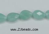 CAM157 15.5 inches 10*14mm faceted teardrop amazonite gemstone beads